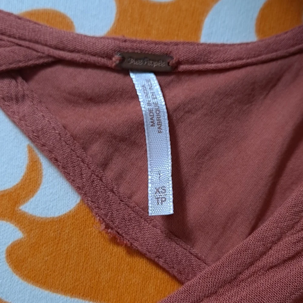 Free People Burnt Orange Embroidered Austin Mini Dress